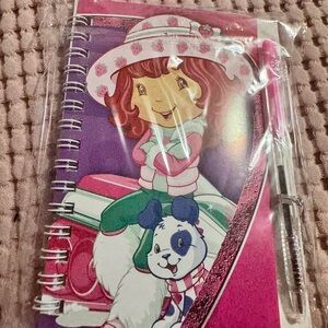 NWT Purple Notebook with Strawberry Shortcake Character and Pen